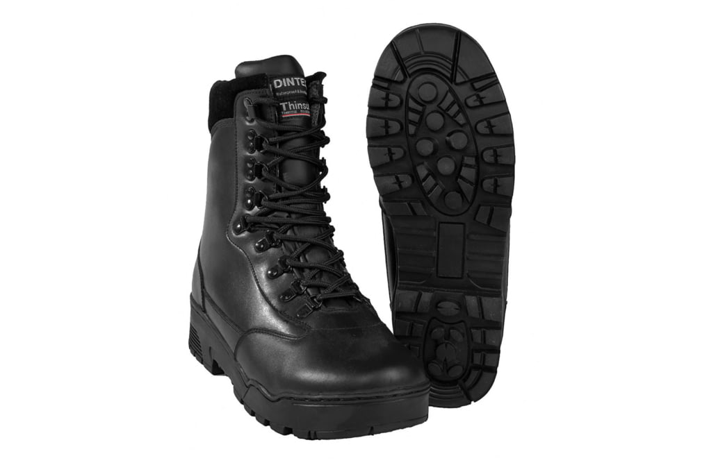 MIL-TEC Leather Tactical Boots - Men's, Black, 7, -img-0