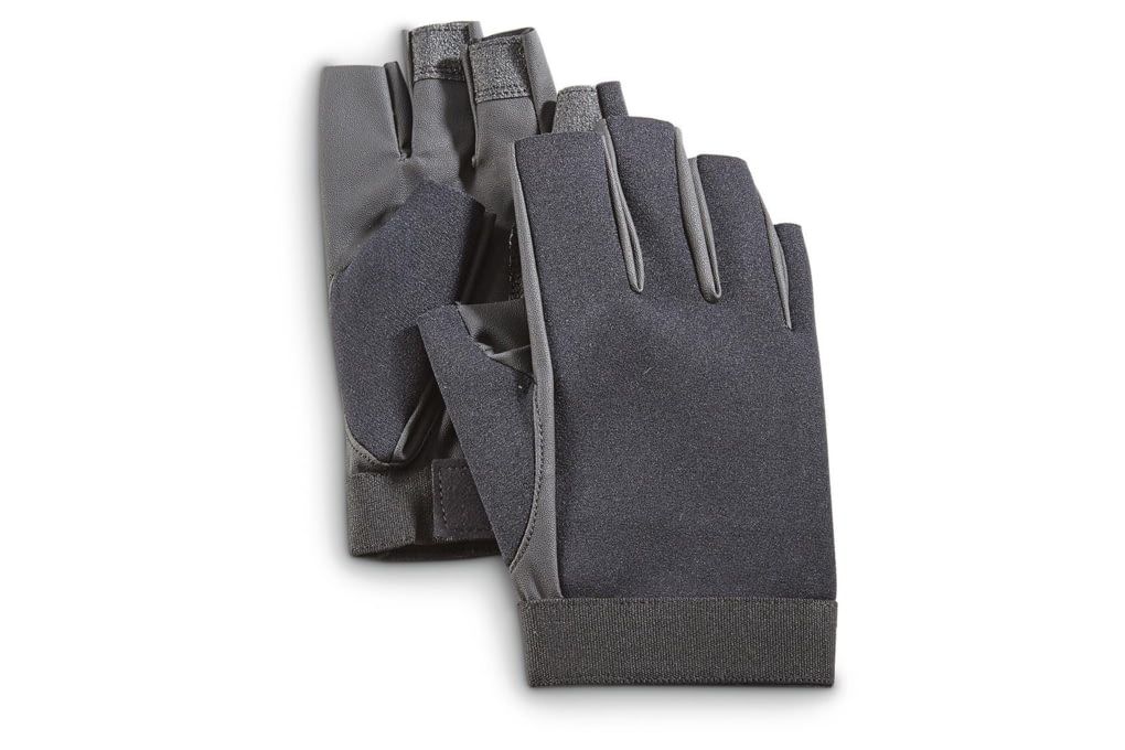 MIL-TEC Neoprene Fingerless Gloves, Black, Large, -img-0