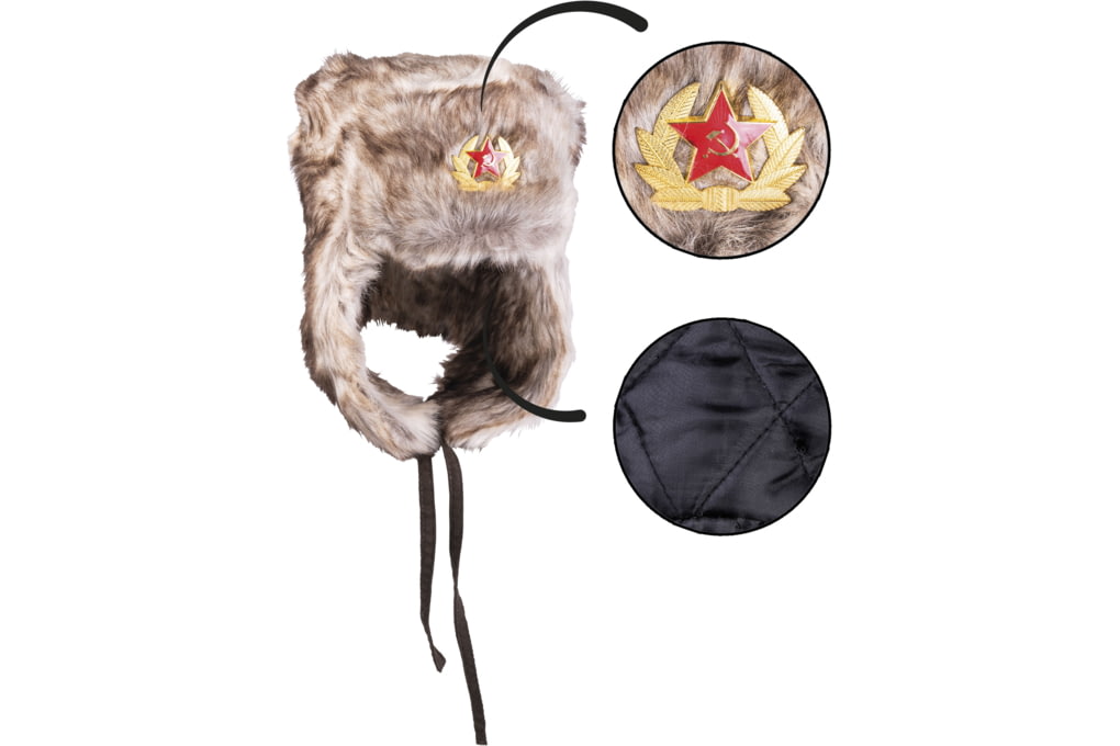 MIL-TEC Shapka Winter Hat, Brown, Large, 12104009--img-1