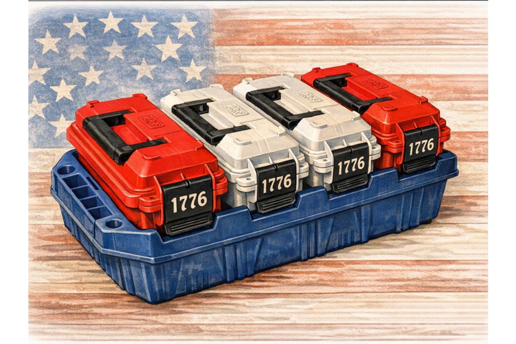 MTM Limited Edition 1776 4-Can Ammo Crate 30 Cal, Red/White, AC4C-1776-img-2