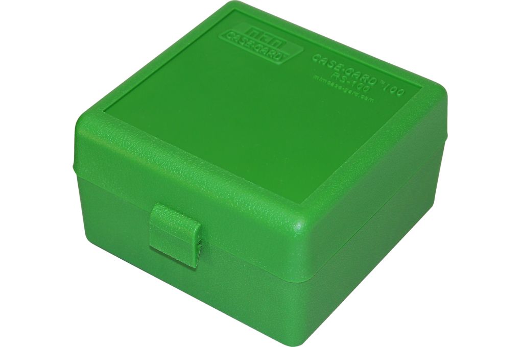 MTM RS-100 Rifle Ammo Box .17 to .222 Magnum Green-img-0