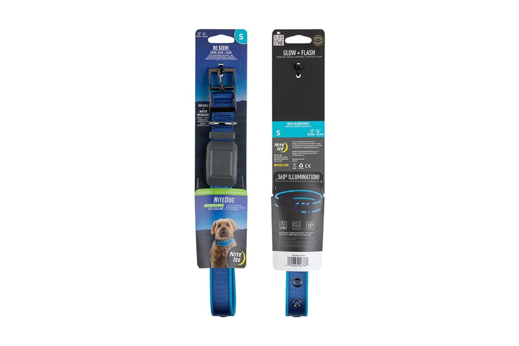 Nite Ize NiteDog Rechargeable LED Collar, Blue/Blu-img-0