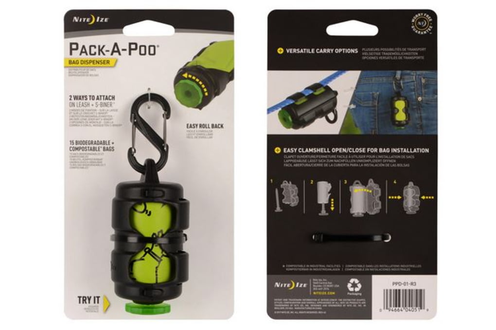 Nite Ize Pack-A-Poo Bag Dispenser, Black/Green, PP-img-1