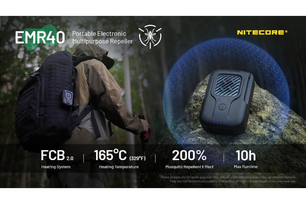 Nitecore EMR40 Portable Rechargeable Multipurpose Mosquito Repeller, Black-img-1
