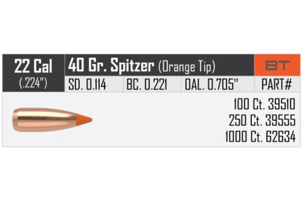 Nosler Ballistic Tip Varmint Rifle Bullet .22 Cali-img-2