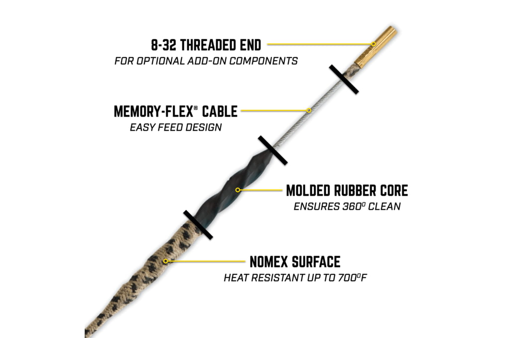 Otis Technology Ripcord Bore Cleaner, 20 GA Ripcord, Dual Color, 45in-img-1