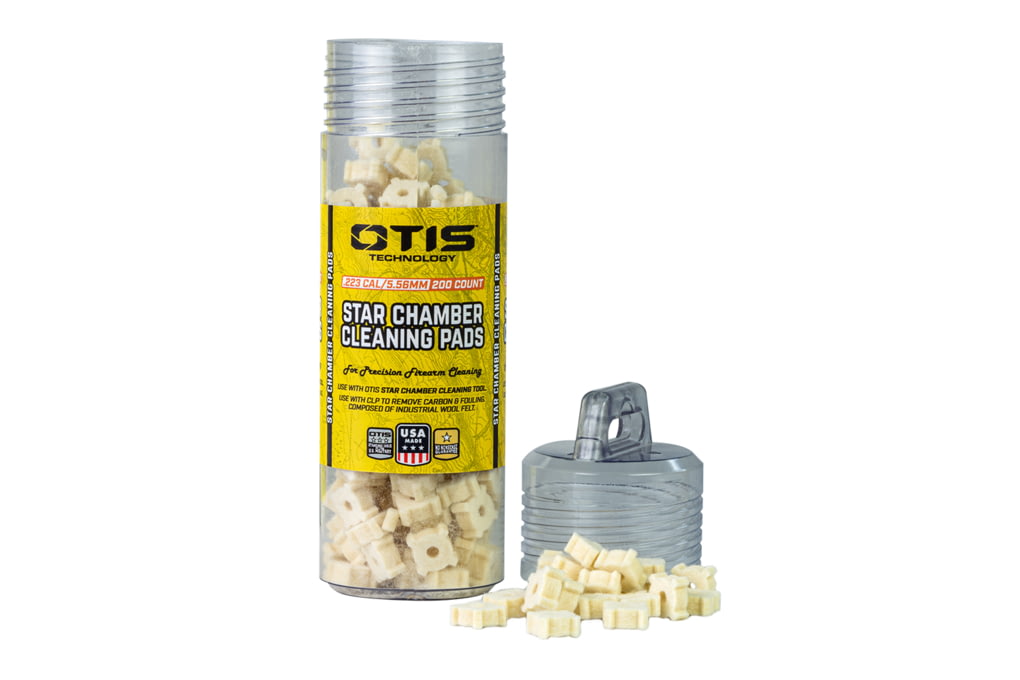 Otis Technology Star Chamber Cleaning Pads w/Twist Top Container,5.56MM-img-0