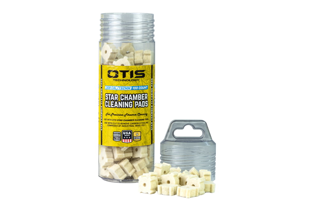 Otis Technology Star Chamber Cleaning Pads w/ Twist Top Container, 7.62MM-img-1