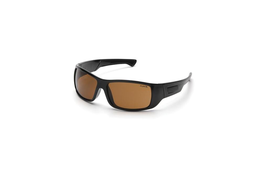 Pyramex Furix Safety Glasses, Black Frame, Coffee -img-0