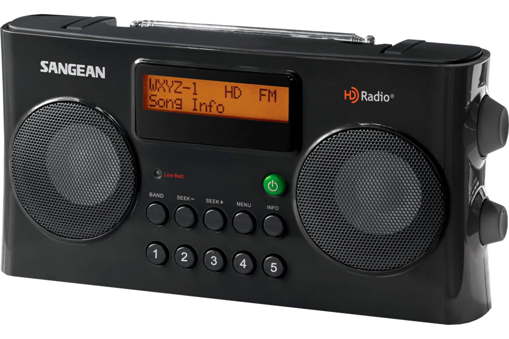 Sangean AM/FM HD Portable Radio, Black, Med HDR-16-img-0