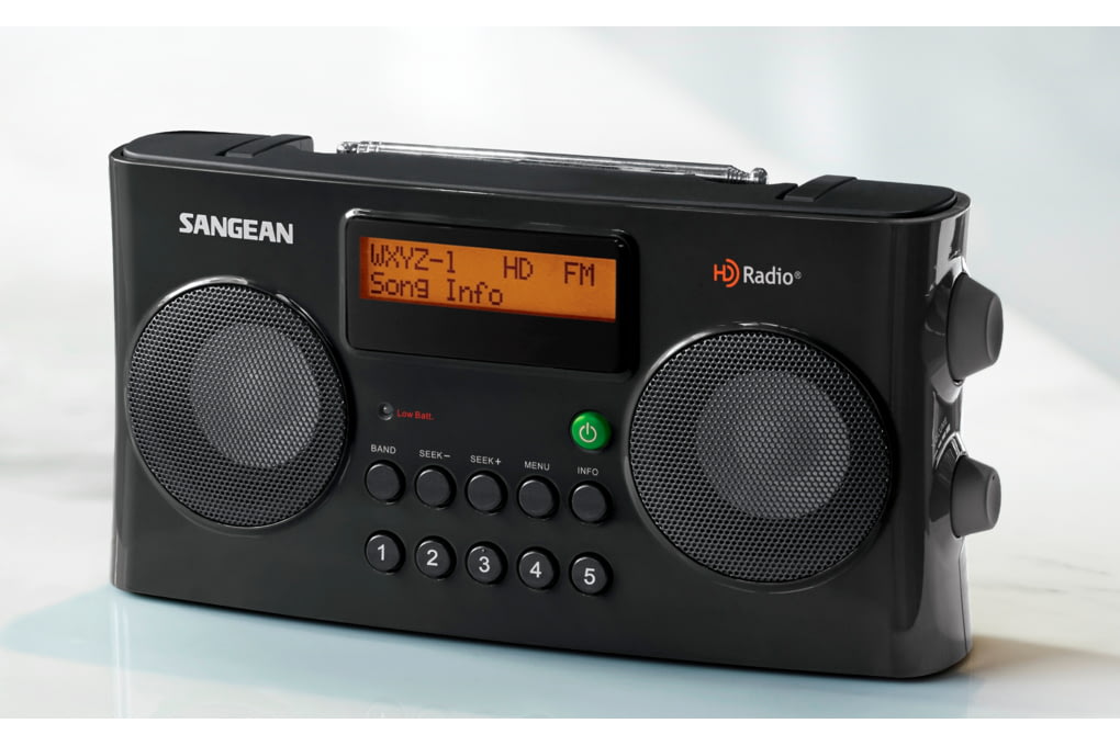 Sangean AM/FM HD Portable Radio, Black, Med HDR-16-img-1