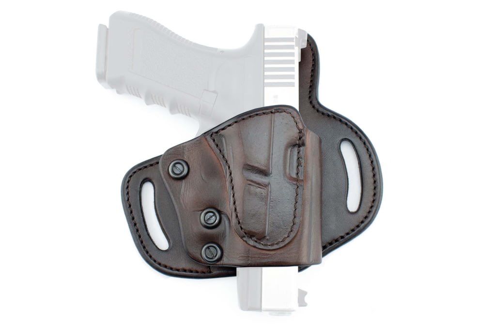 Tagua Gunleather Quick Draw Leather Belt Holster, Most 9mm /.40 /.45 Double-img-0