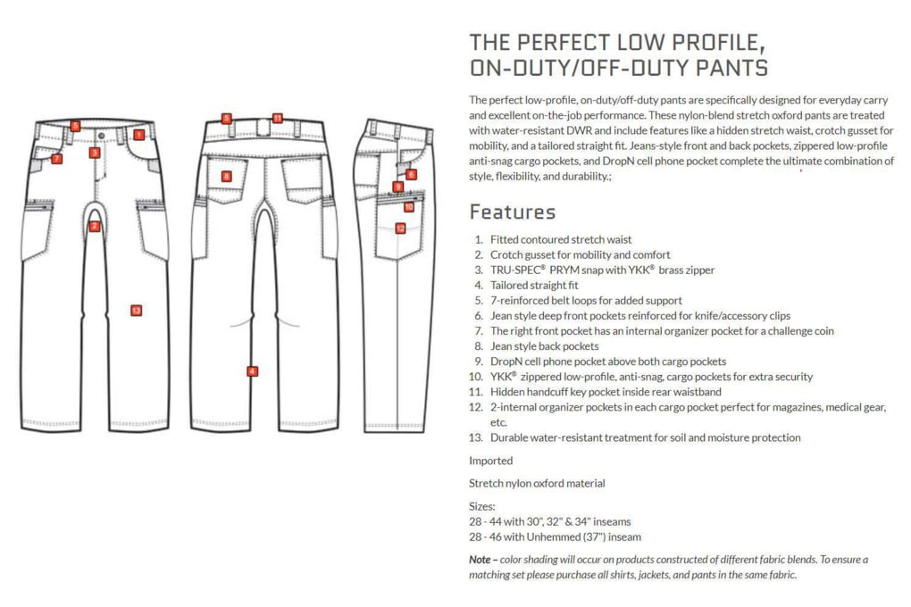 TRU-SPEC 24-7 Series Agility Pants - Mens, Khaki, -img-2