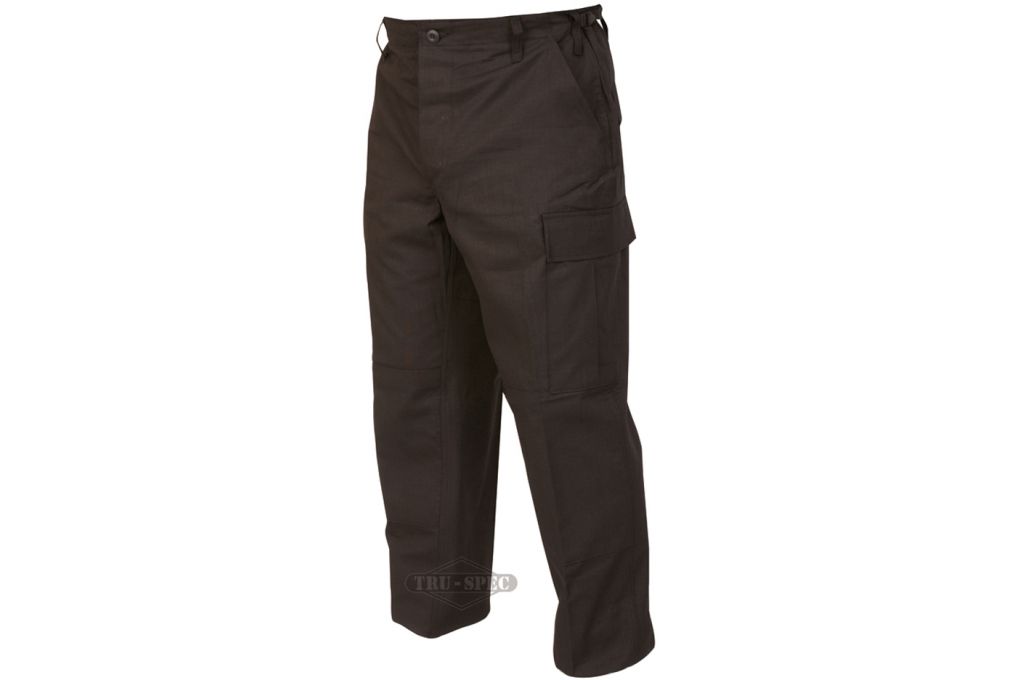TRU-SPEC BDU Pants, Cotton Ripstop - Men's, Black,-img-0