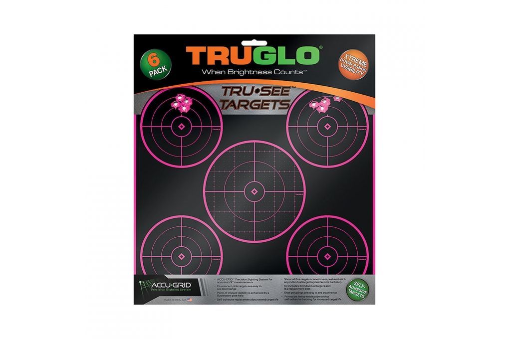 TruGlo TRU-SEE Splatter Target 5-Bullseye, 12x12, -img-0