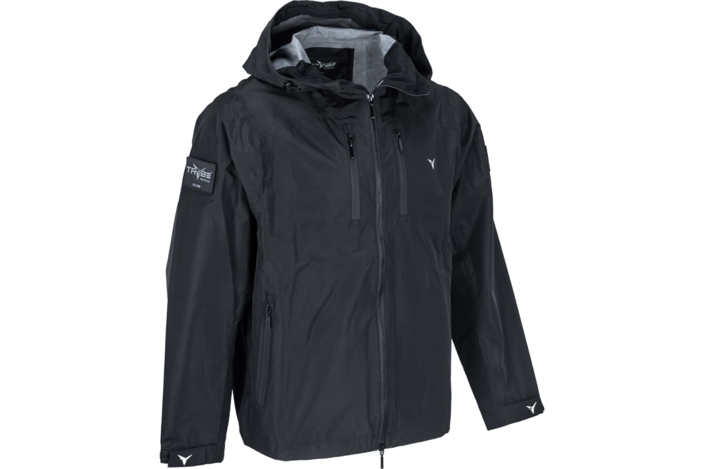 TRYBE Tactical Men's Packable Rain Jacket, Black, Extra Large, PRJB-XL-img-1