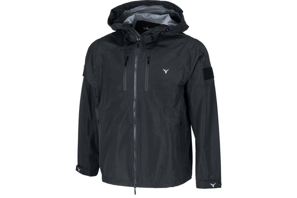 TRYBE Tactical Men's Packable Rain Jacket, Black, Extra Large, PRJB-XL-img-0