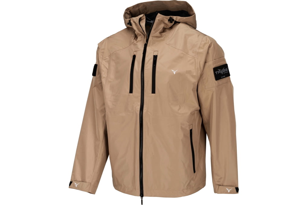 TRYBE Tactical Packable Rain Jacket - Men's, Coyote Tan, 3XL, PRJCT-3XL-img-0