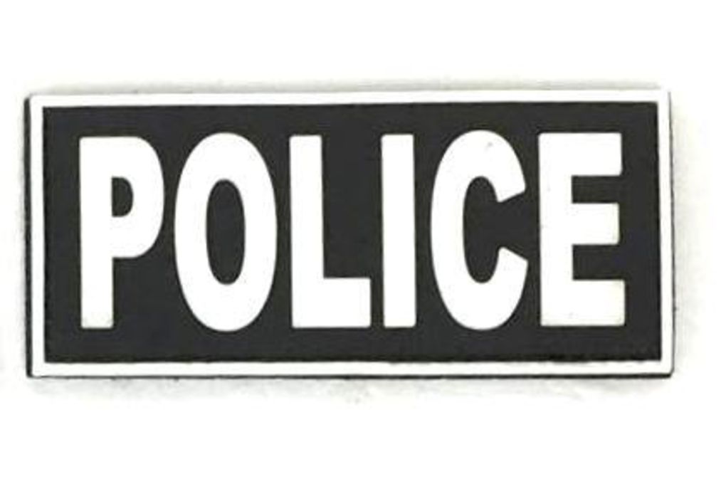 TUFF Products PolicePVC Patch - Velcro Sewn, Black-img-0