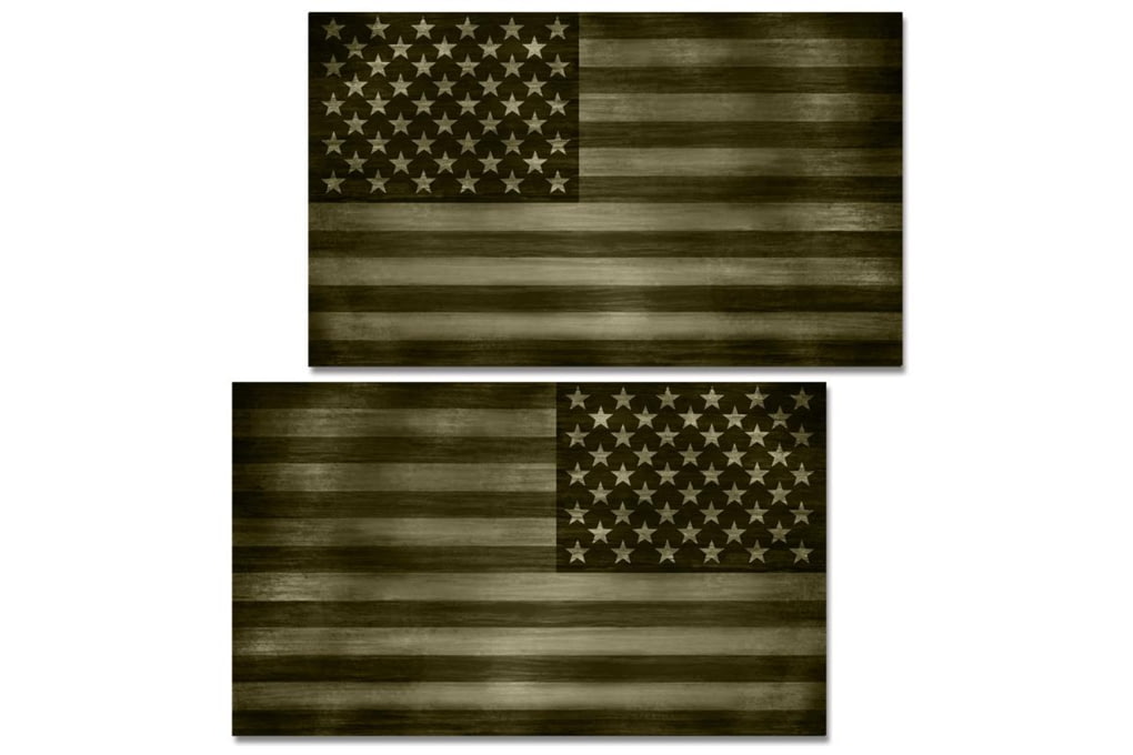 US Night Vision Vehicle Flag Wraps - US Flag OD Gr-img-0