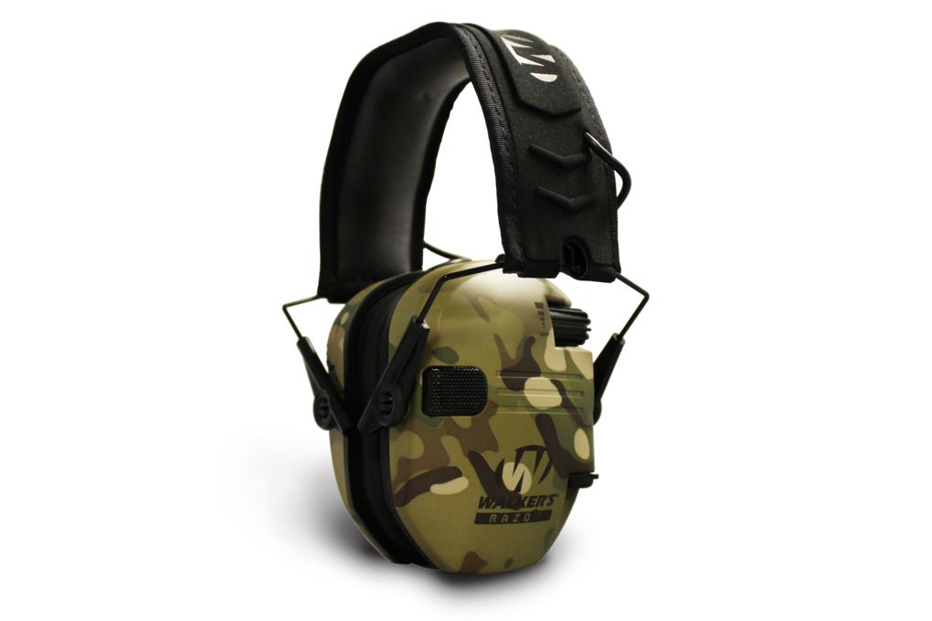 Walkers Razor Slim Shooter Folding Electronic Ear Muff, 23 dB NRR, Multicam-img-0
