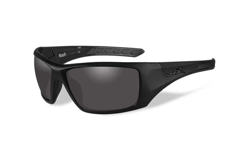 Wiley X Nash Sunglasses, Matte Black Frame/ Clear,-img-0