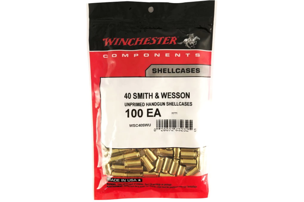 Winchester Handgun Brass, .40 S&W, Unprimed, 100/P-img-0