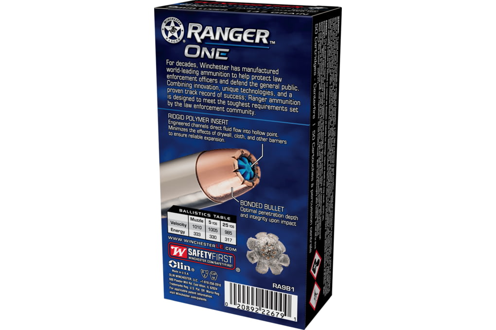 Winchester Ranger ONE 9mm Luger 147 Grain Hex-Vent-img-2
