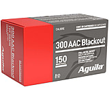 Aguila Ammunition .300 AAC Blackout 150 Grain Full Metal Jacket, Brass Case, RifleAmmo, 50 Rounds, 1E300110