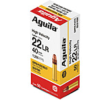Image of Aguila Ammunition High Velocity .22 Long Rifle 40 Grain Copper Plated Lead Round Nose Brass Cased Ammunition