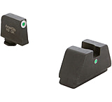 AmeriGlo Optic Compatible Sight Set for Glock 3XL Tall w/Green Tritium White Outline Front/ Single Green Tritium Dot Rear, i-Dot, GL-193