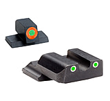 Image of Ameriglo Tritium Front/Rear Combo Sights Green Dot White Outline Rear And Green Dot Orange Outline Front For S&amp;W Shield SW-745