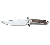 Boker German Scout Knife Fixed Blade Black Synthetic Handle w/ Top Serrated  Single Edge Blade (5.51”)