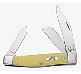 Image of Case 3375 CV Yellow Synthetic Large Stockman Knife - Clip, Sheepfoot and Spey