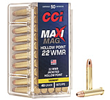 CCI Ammunition Maxi-Mag .22 Winchester Magnum Rimfire 40 Grain Jacketed Hollow Point Rimfire Ammunition