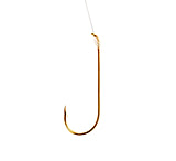 Image of Eagle Claw Aberdeen Snelled Hook, Offset, Down Eye, 1x Long Shank