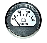 Image of Faria Beede Instruments Spun Silver 2&quot; Voltmeter 10-16 VDC