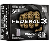 Image of Federal PD25P1 25 ACP 45 Gr Punch Hollow Point 20 Per Box/ 10 Case