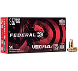 Image of Federal Premium American Eagle Handgun 357 Sig 125 Grain Full Metal Jacket Brass Cased Centerfire Pistol Ammunition