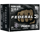 Image of Federal Premium Personal Defense Punch 38 Special +P 120 Grain Jacketed Hollow Point Brass Cased Centerfire Pistol Ammunition