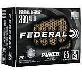 Image of Federal Premium Personal Defense Punch 380 Auto 85 Grain Jacketed Hollow Point Brass Cased Centerfire Pistol Ammunition