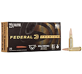Image of Federal Premium GOLD MEDAL BERGER .224 Valkyrie 80.5 Grain Berger Boat Tail Target Centerfire Rifle Ammunition