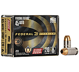 Image of Federal Premium Personal Defense Hydra-Shok Deep 45 Auto 210 Grain Jacketed Hollow Point Centerfire Pistol Ammunition