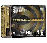 Image of Federal Premium Personal Defense HST 9mm Luger +P 124 Grain Jacketed Hollow Point Nickel-Plated Cased Centerfire Pistol Ammunition