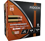 Image of Fiocchi Hyperformance Hunt 45 Long Colt 200 Grain XPB Brass Cased Pistol Ammunition