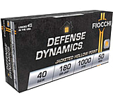 Fiocchi Defense Dynamics .40S&amp;W 180 Grain JHP Brass Cased Pistol Ammo, 50 Rounds, 40SWE