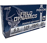 Image of Fiocchi Field Dynamics 6.5 Creedmoor 129 Grain PSP Brass Rifle Ammunition