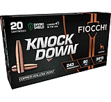 Image of Fiocchi Knock Down .243 Winchester 80 Grain HP Brass Rifle Ammunition
