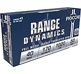 Fiocchi Range Dynamics .40S&amp;W 170 Grain FMJTC Brass Pistol Ammo, 50 Rounds, 40SWA