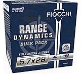 Image of Fiocchi Range Dynamics 5.7x28mm 40 Grain FMJ Brass Pistol Ammunition